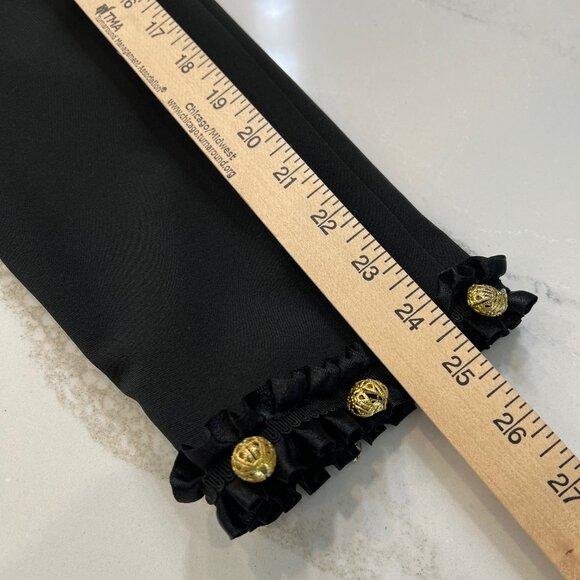 Victor Costa Black Jacket with Gold Buttons and Detailing Designer VTG Couture - Picture 11 of 14